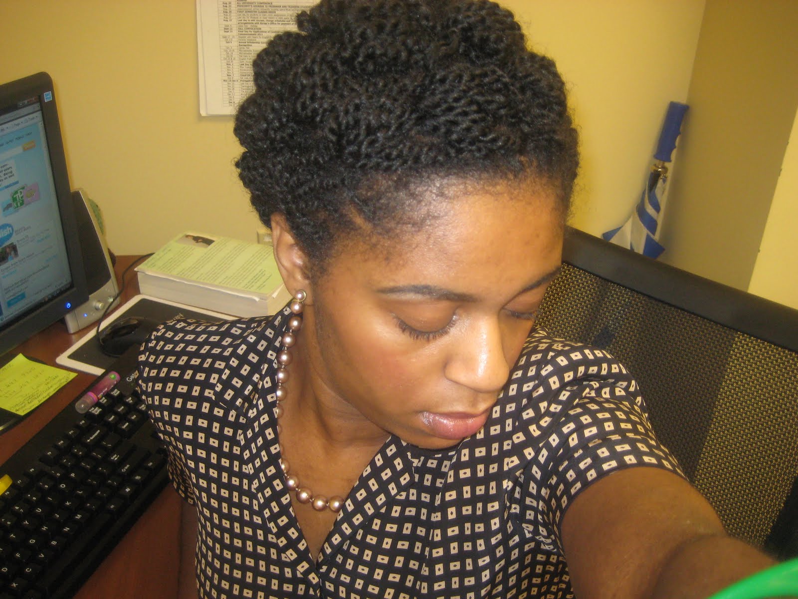 Naturally Elegant Hairstyle Mini Twists Updo